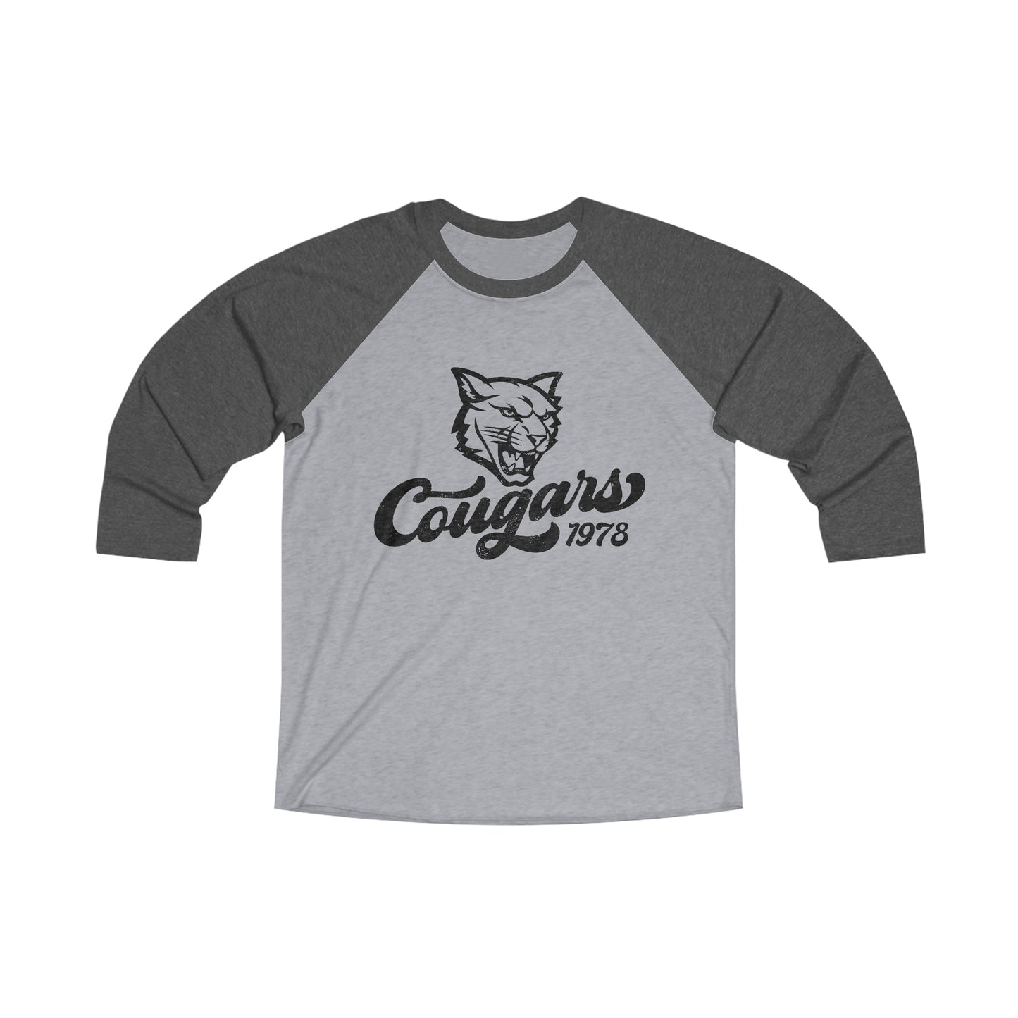 Cougars 1978 Vintage - Unisex Tri-Blend 3\4 Raglan Tee