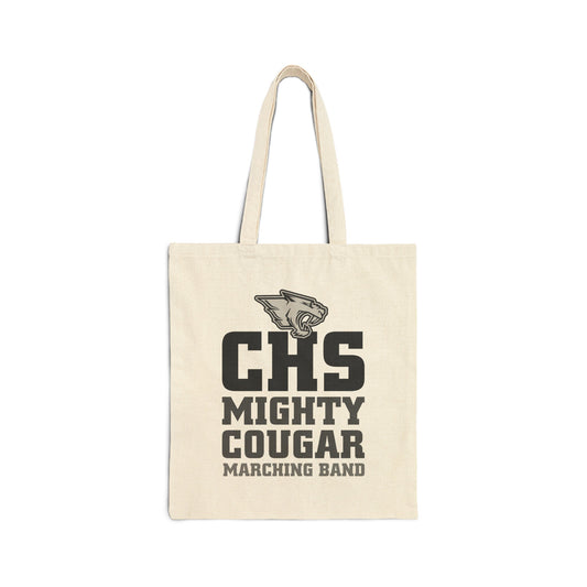 Mighty Cougar Marching Band - Cotton Canvas Tote Bag (Natural or Black)