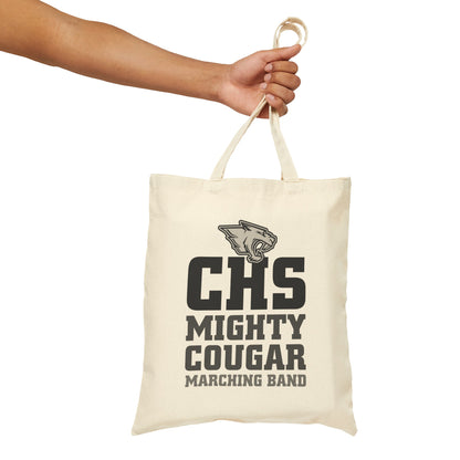 Mighty Cougar Marching Band - Cotton Canvas Tote Bag (Natural or Black)